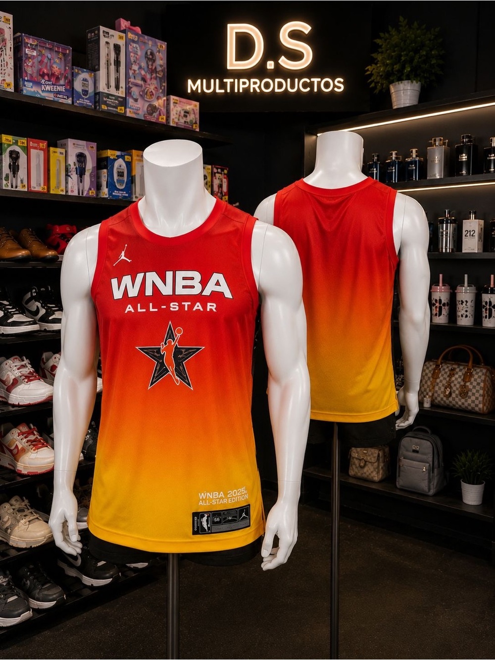 Jordan WNBA All-Star Gradient Red to Yellow Sleeveless Jersey